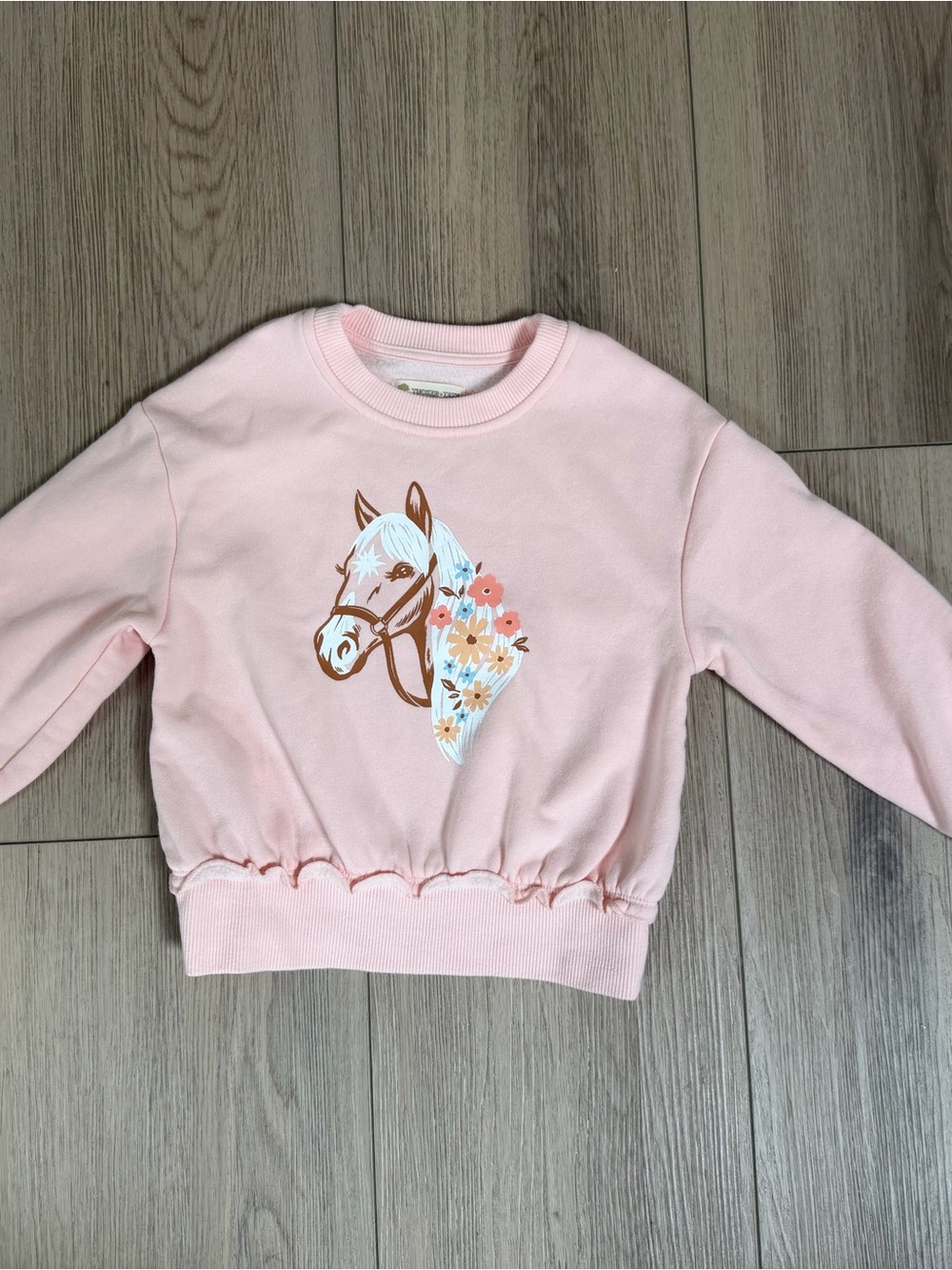 Tucker + Tate Pink Girls' Horse Graphic Sweatshirt